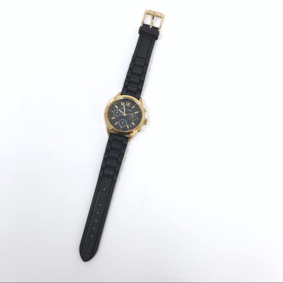 Michael Kors Accessories - Michael Kors Jet Set Black Silicone Watch MK5408